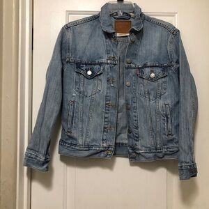 Levi's Light Blue Denim Jacket with Red Logo TabXS